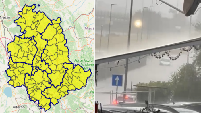 Ancora allerta meteo gialla in Umbria: alto rischio di temporali e venti forti. Quando scatta e le previsioni