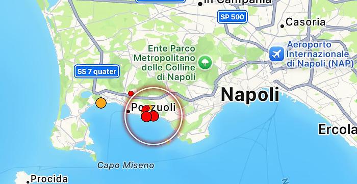Terremoto ai Campi Flegrei, registrata scossa di magnitudo 3.3