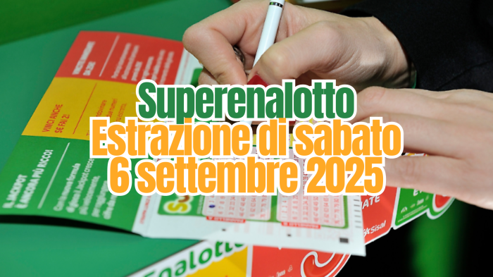Lotto e Superenalotto, le estrazioni di oggi sabato 6 settembre: i numeri vincenti