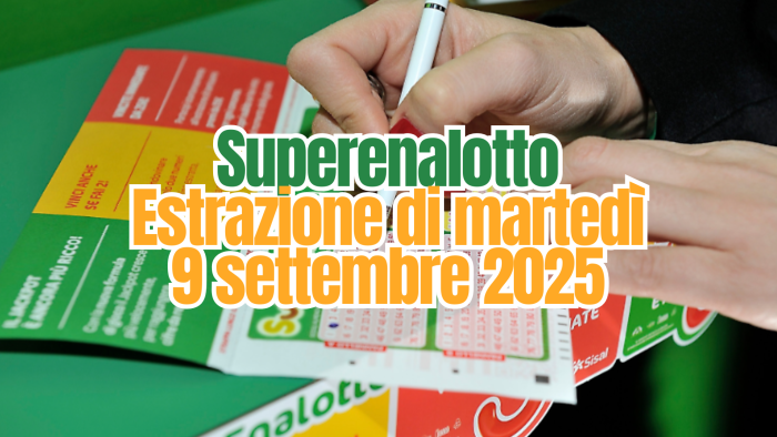 Lotto e Superenalotto, le estrazioni di oggi martedì 9 settembre: i numeri vincenti