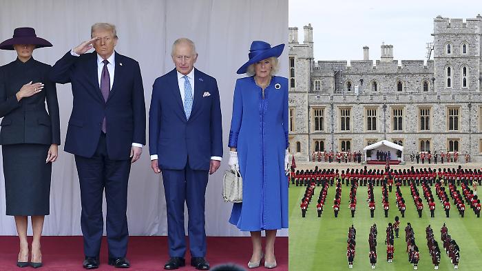 Re Carlo riceve Trump con una cerimonia d'onore da record. Per le strade di Londra, folle di manifestanti 