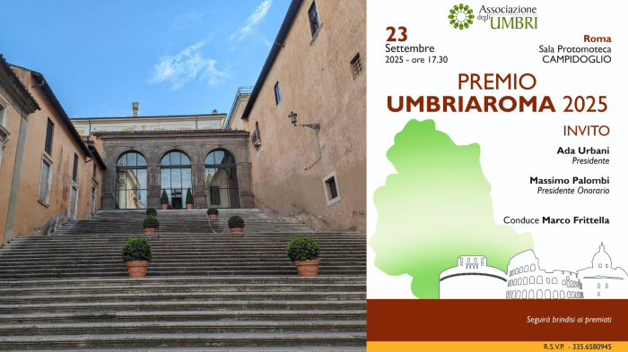 Il Premio Umbriaroma 2025 a 13 umbri eccellenti: la cerimonia al Campidoglio