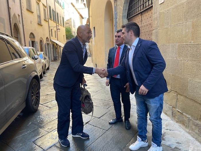 L'arrivo di Spalletti ad Arezzo