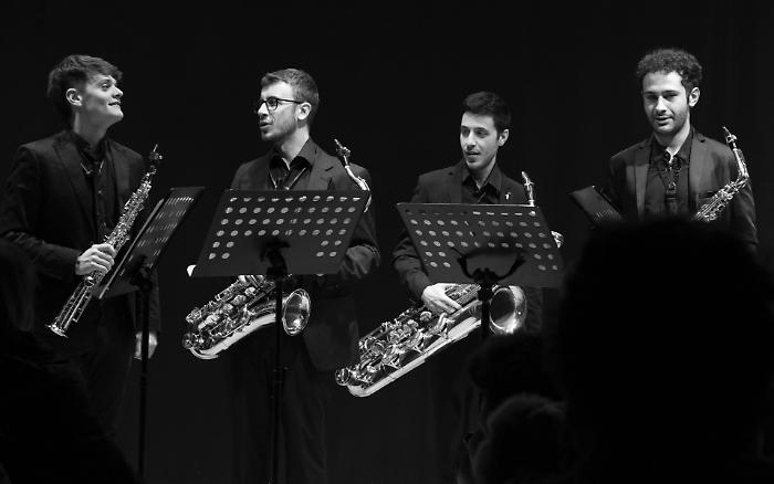 Sax Connection apre "Note Vere" al teatro  Consortium di Massa Martana 