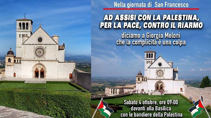 Annunciata manifestazione pro Palestina per l'arrivo di Giorgia meloni ad Assisi