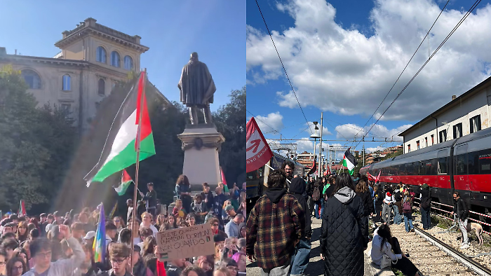 Cinquemila in corteo a Perugia per Gaza e la Flotilla