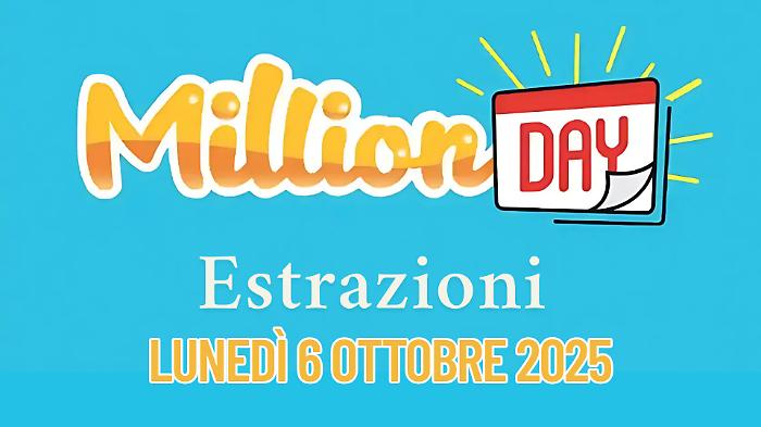 Million Day e Million Day Extra, le estrazioni di oggi lunedì 6 ottobre: i numeri vincenti