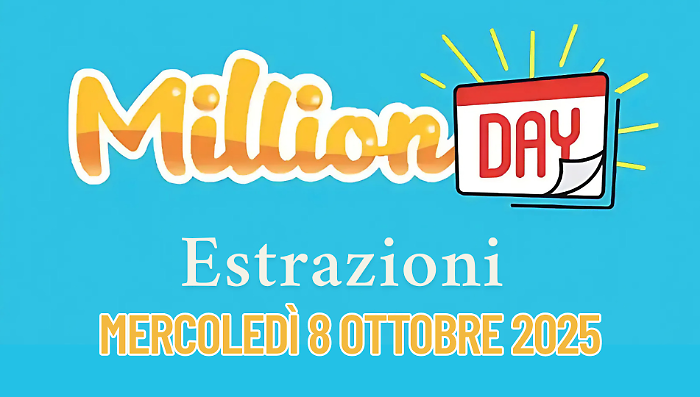 Million Day e Million Day Extra, le estrazioni di oggi mercoledì 8 ottobre: i numeri vincenti