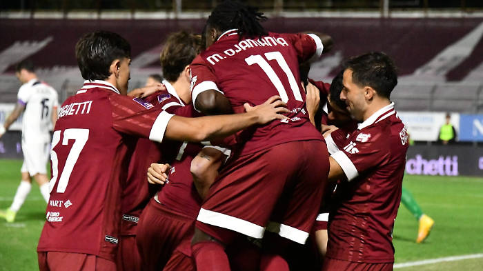 Esultanza dell'Arezzo