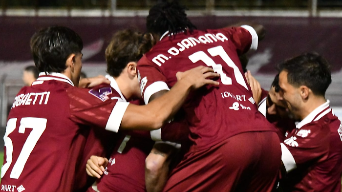 Esultanza dell'Arezzo