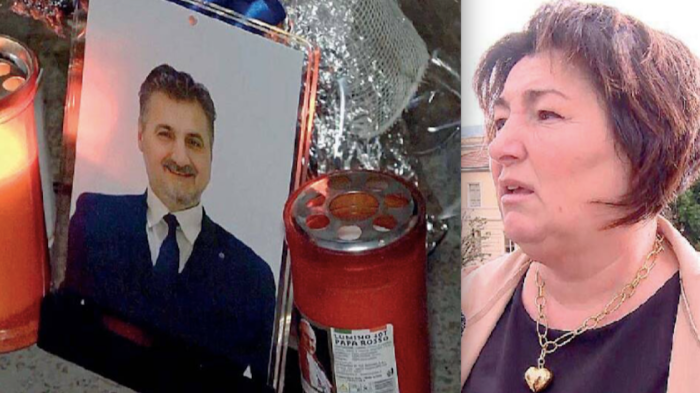 Monica e il marito morto