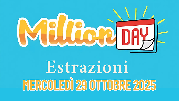 Million Day e Million Day Extra, le estrazioni di oggi mercoledì 29 ottobre: i numeri vincenti