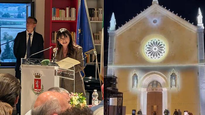 Norcia, la Basilica di San Benedetto riapre ai fedeli. La presidente Proietti: "L'Umbria si sta dimostrando più forte del terremoto"