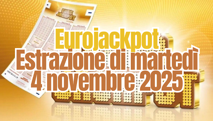 Eurojackpot, estrazione di oggi martedì 4 novembre: i numeri vincenti. Il jackpot è di 42 milioni di euro