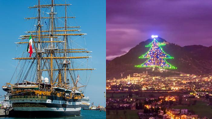 L'Amerigo Vespucci testimonial 2025 dell'albero di Natale più grande del mondo a Gubbio: lo accenderà il capitano Nicasio Falica