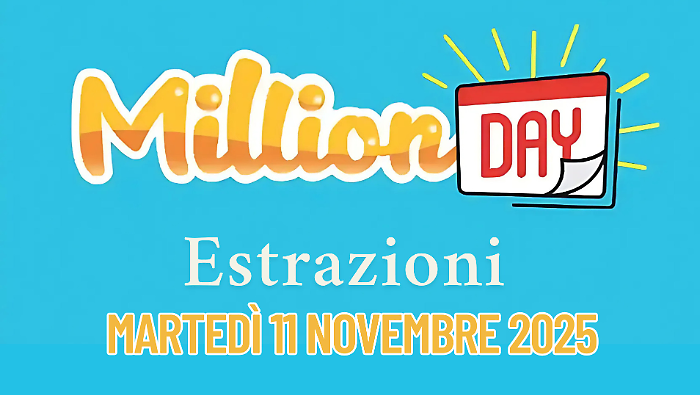 Million Day e Million Day Extra, le estrazioni di oggi martedì 11 novembre: i numeri vincenti