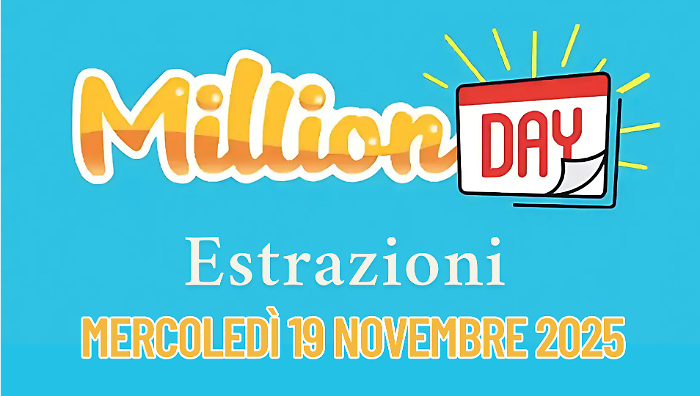Million day e Million Day Extra, le estrazioni di oggi mercoledì 19 novembre: i numeri vincenti