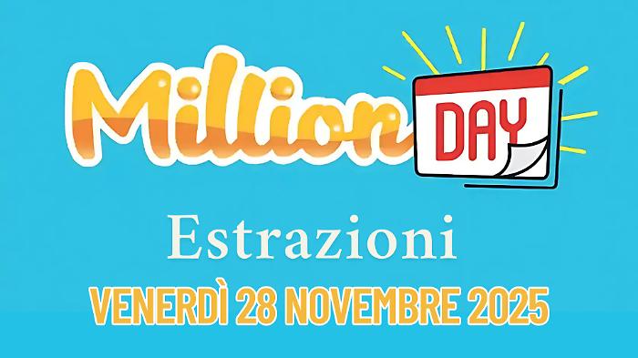Million day e Million Day Extra, le estrazioni di oggi venerdì 28 novembre: i numeri vincenti
