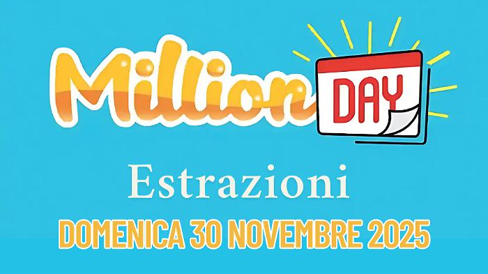 Million Day e Million Day Extra, le estrazioni di oggi domenica 30 novembre: i numeri vincenti