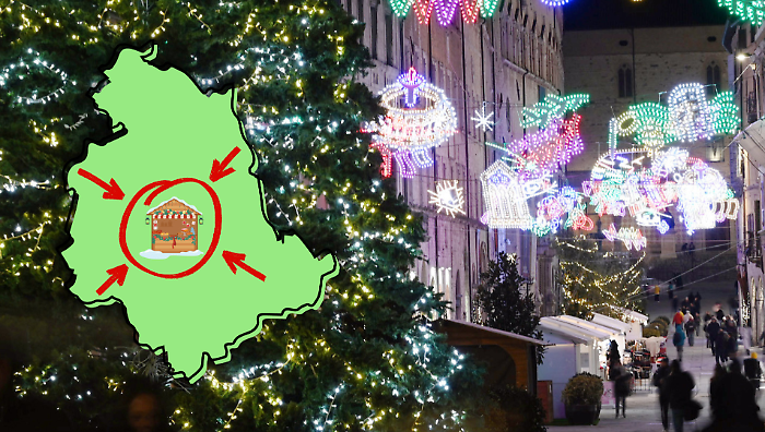 L'Umbria dei mercatini di Natale: la guida 2026 alle casette in legno del cuore verde