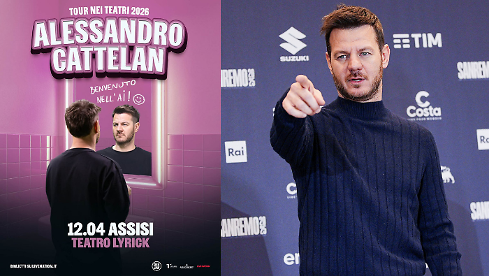 Alessandro Cattelan ad Assisi. Il conduttore torna a teatro con lo spettacolo 'Benvenuto nell'AI': data e biglietti