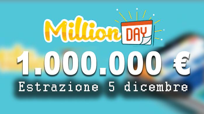 Million Day e Million Day Extra, le estrazioni di oggi venerd&igrave; 5 dicembre: ecco tutti i numeri vincenti