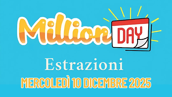 Million Day e Million Day Extra, le estrazioni di oggi mercoledì 10 dicembre: i numeri vincenti