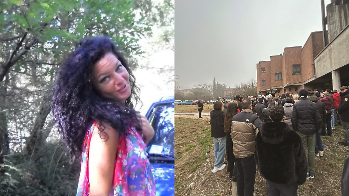 Po' Bandino abbraccia Stefania Terrosi. Don Michael: "La violenza non avrà l'ultima parola"