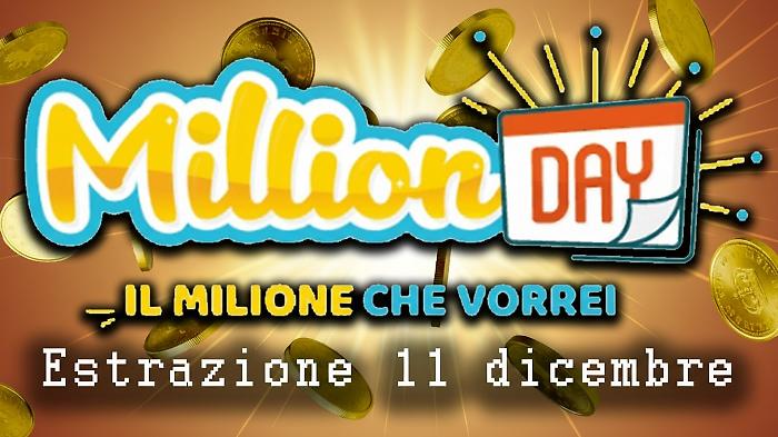 Million Day e Million Day Extra, estrazione di oggi gioved&igrave; 11 dicembre: i numeri vincenti