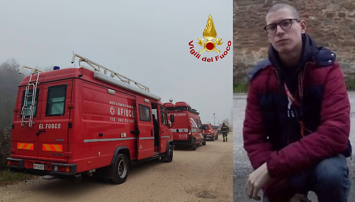 Tuoro sul Trasimeno, disperso il 25enne Mattia Barbetti: ricerche senza sosta 