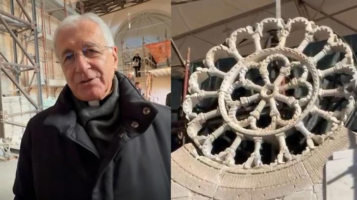 Il rosone di Sant'Eutizio torna a splendere. L'arcivescovo Renato Boccardo: "Un simbolo di speranza"