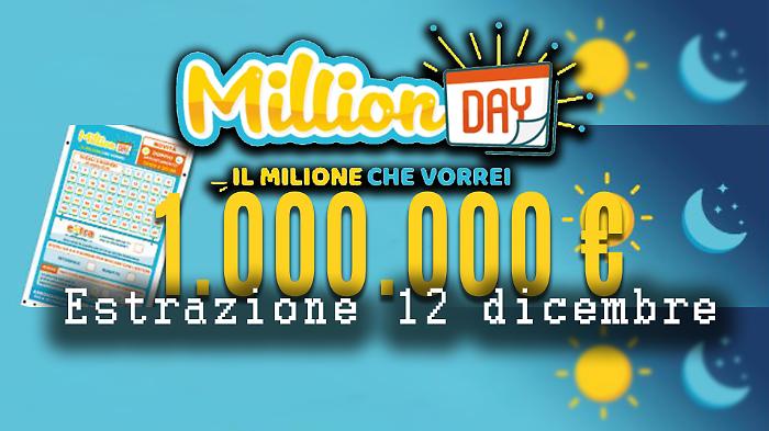 Million Day e Million Day Extra, estrazione di oggi venerd&igrave; 12 dicembre: i numeri vincenti