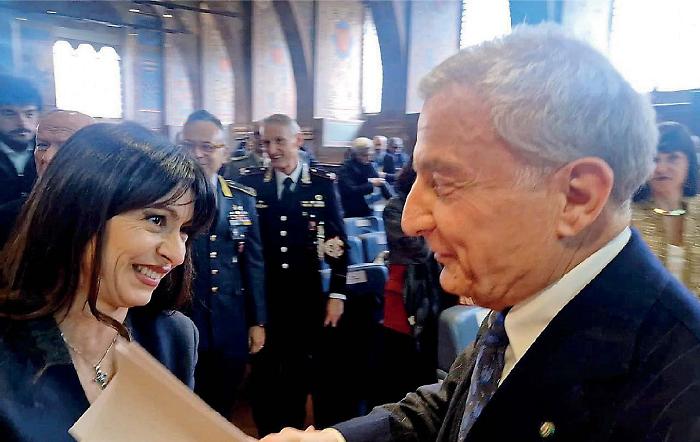 Il presidente Colosimo con la governatrice Proietti