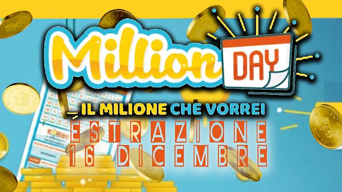 Million Day e Million Day Extra, estrazione di oggi marted&igrave; 16 dicembre: i numeri vincenti