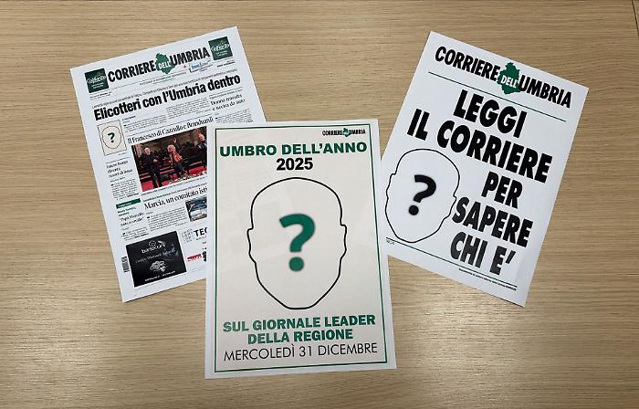 Il Corriere dell'Umbria in edicola con un volto misterioso