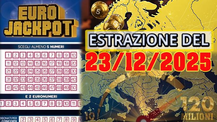 Eurojackpot, estrazione di oggi marted&igrave; 23 dicembre: i numeri vincenti