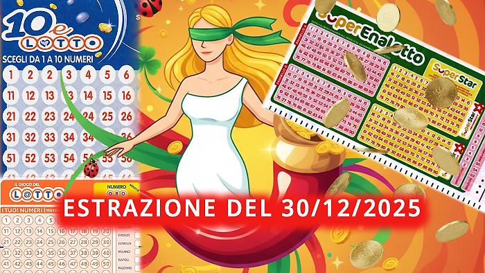 Lotto, Superenalotto e 10eLotto: estrazione di oggi marted&igrave; 30 dicembre. Tutti i numeri vincenti