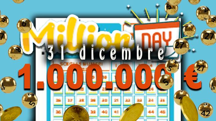 Million Day e Million Day Extra: i numeri estratti oggi mercoled&igrave; 31 dicembre