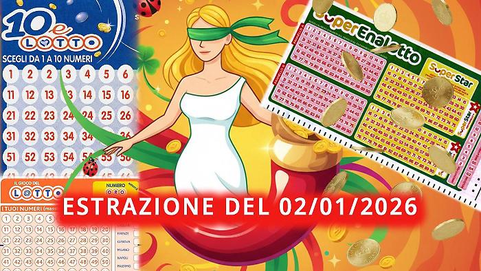 Lotto, Superenalotto e 10eLotto: estrazione di oggi venerd&igrave; 2 gennaio. Tutti i numeri vincenti