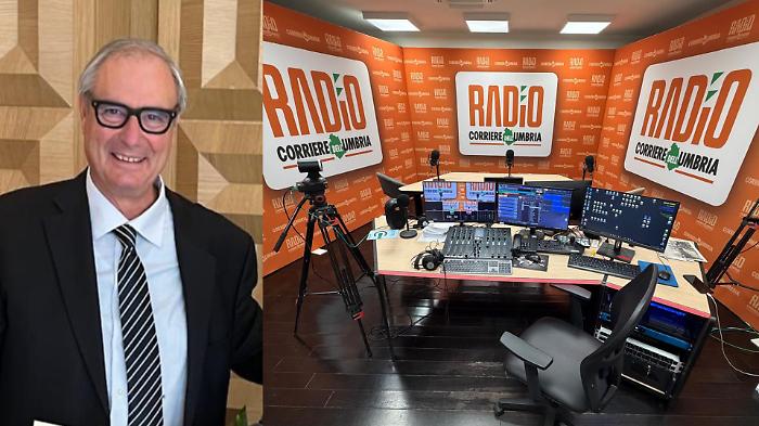 Lo studio di Radio Corriere dell'Umbria dedicato a Riccardo Regi: mercoled&igrave; la cerimonia
