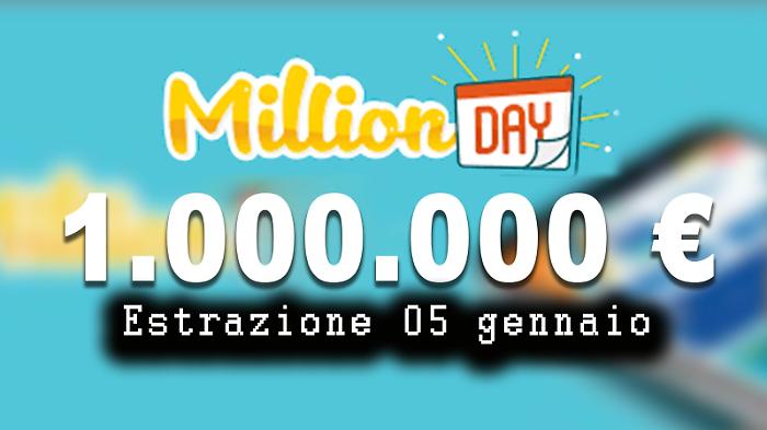 Million Day e Million Day Extra di oggi luned&igrave; 5 gennaio: estrazioni e numeri vincenti