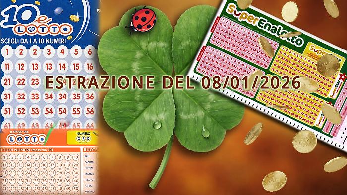 Lotto, Superenalotto e 10eLotto di oggi gioved&igrave; 8 gennaio: estrazioni e numeri vincenti 