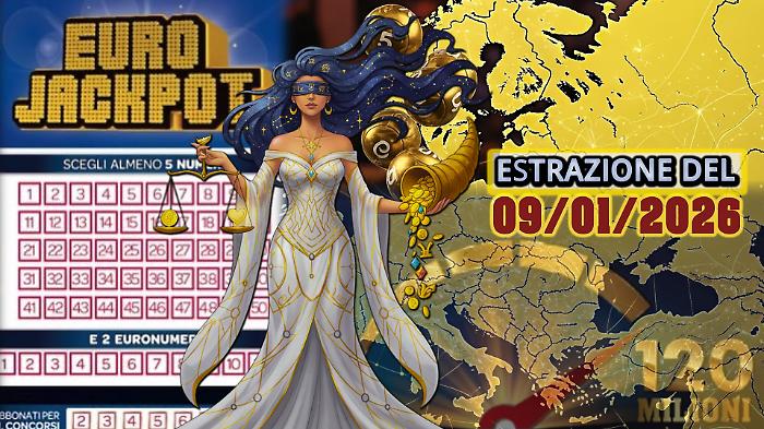 Estrazione Eurojackpot di oggi venerd&igrave; 9 gennaio: i numeri vincenti
