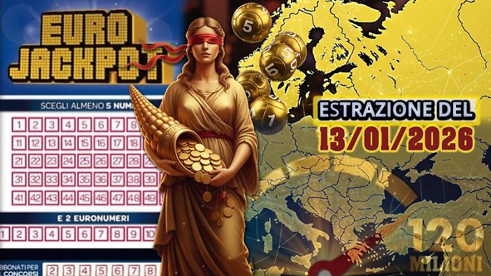 Eurojackpot, estrazione di oggi marted&igrave; 13 gennaio. I numeri vincenti: montepremi da 23 milioni