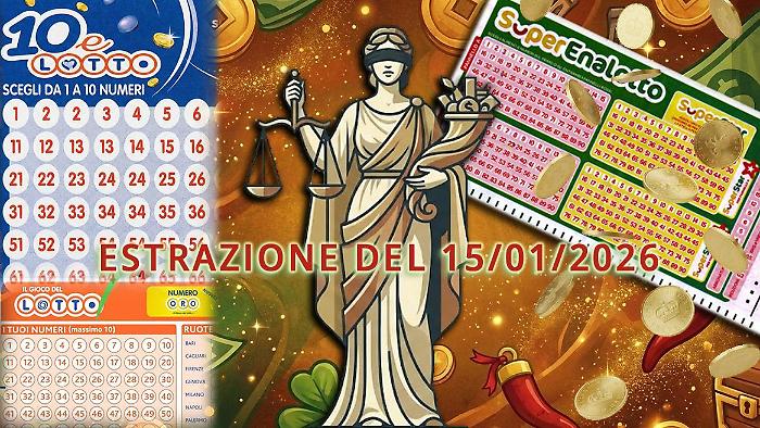 Lotto, Superenalotto e 10eLotto di oggi gioved&igrave; 15 gennaio: estrazioni e numeri vincenti