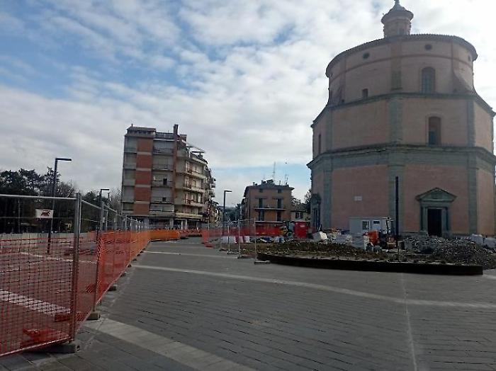 Restyling di piazza Mazzini a Umbertide: ultima fase per il cantiere