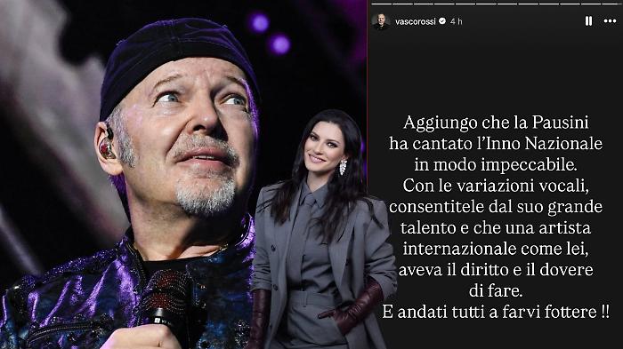 Vasco Rossi difende Laura Pausini: "Ha cantato l'Inno Nazionale in modo impeccabile"
