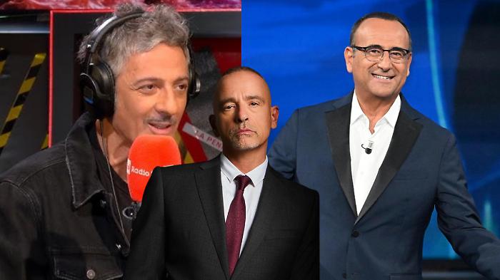 Fiorello punge Carlo Conti: "Sei un bugiardo". E lancia il sospetto su Celentano a Sanremo
