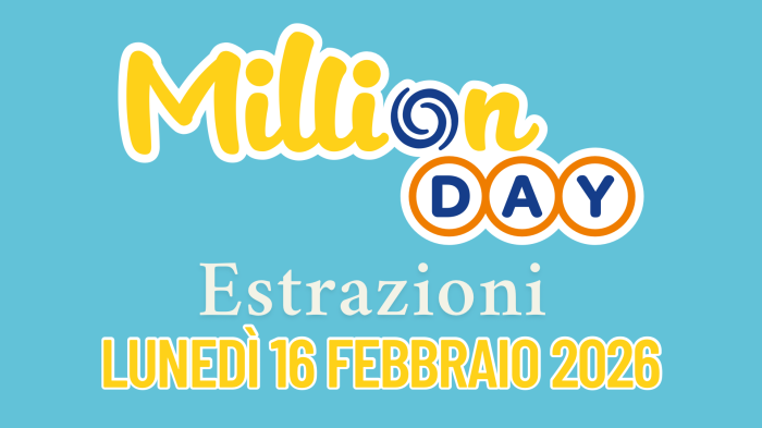 Million Day e Million Day Extra, le estrazioni di oggi luned&igrave; 16 febbraio: i numeri vincenti