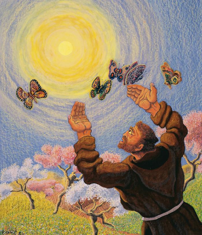 Un capolavoro di Gino Covili in copertina per il magazine del Corriere su Francesco